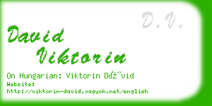 david viktorin business card